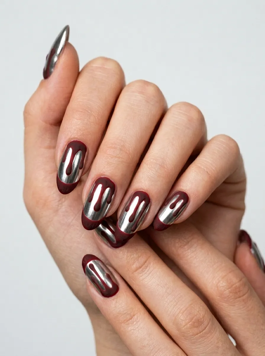 Silver Chrome Base With Blood Drips