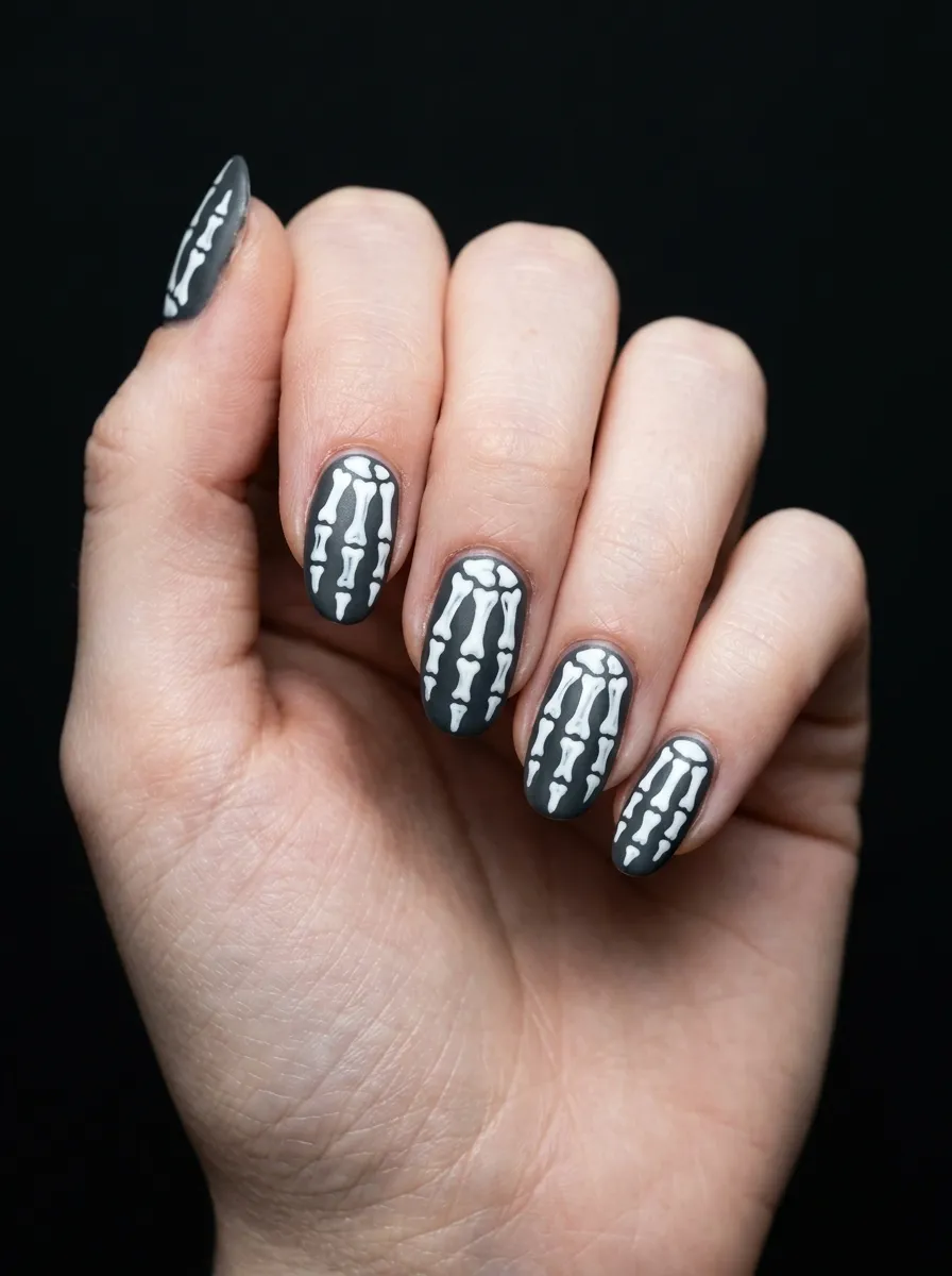 Skeleton Hand Nail Art