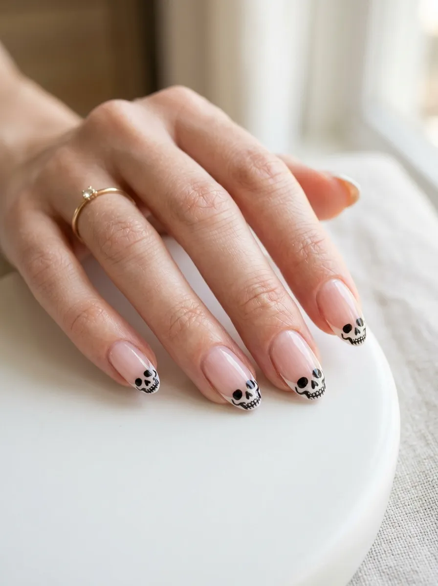 Skull French Tips