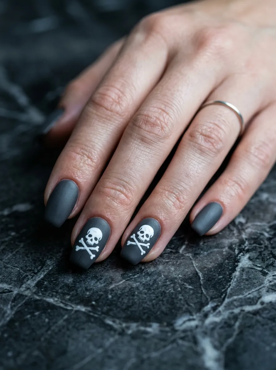 Skull and Crossbones Nails