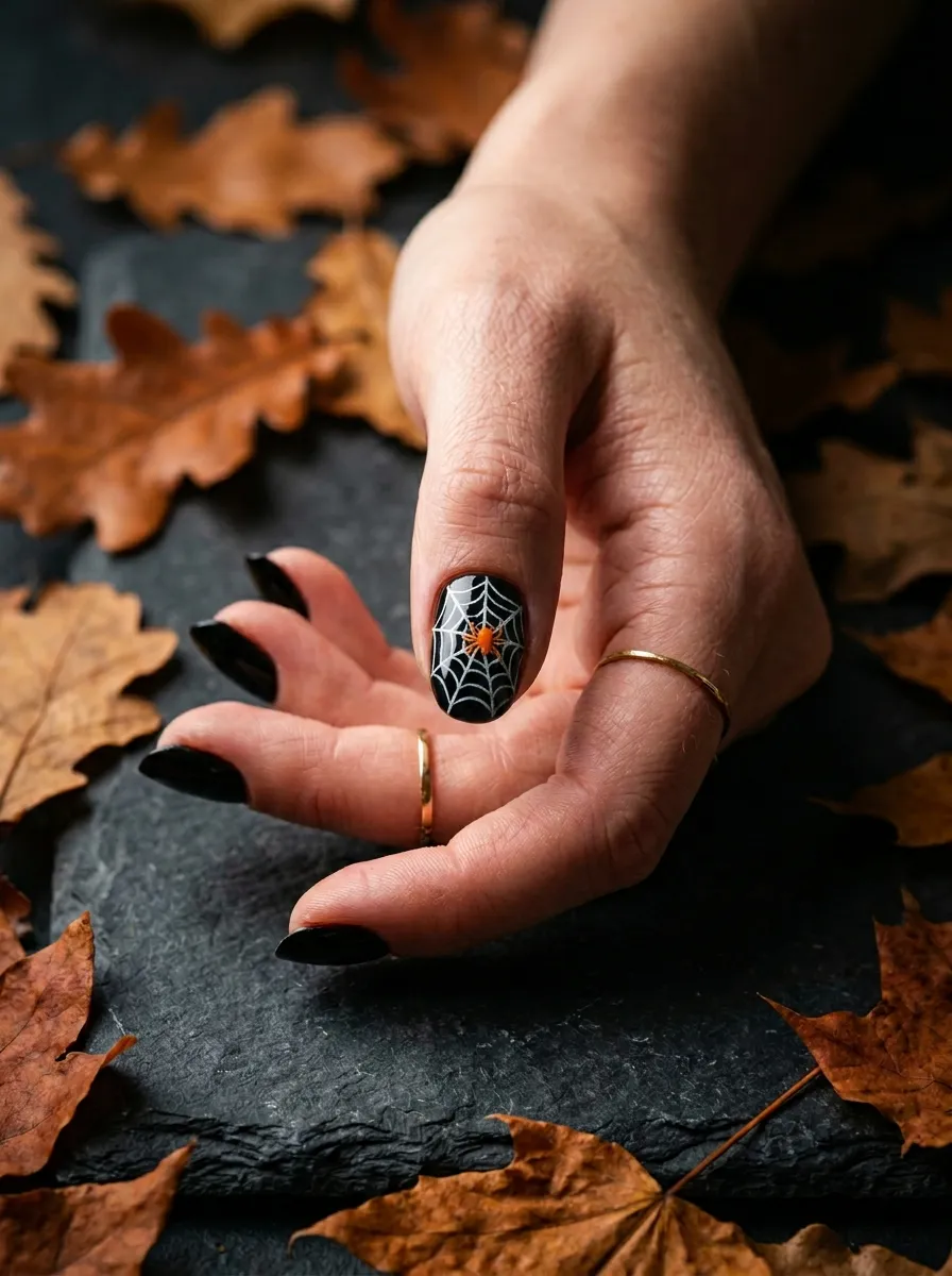 Spider Web Nail Art