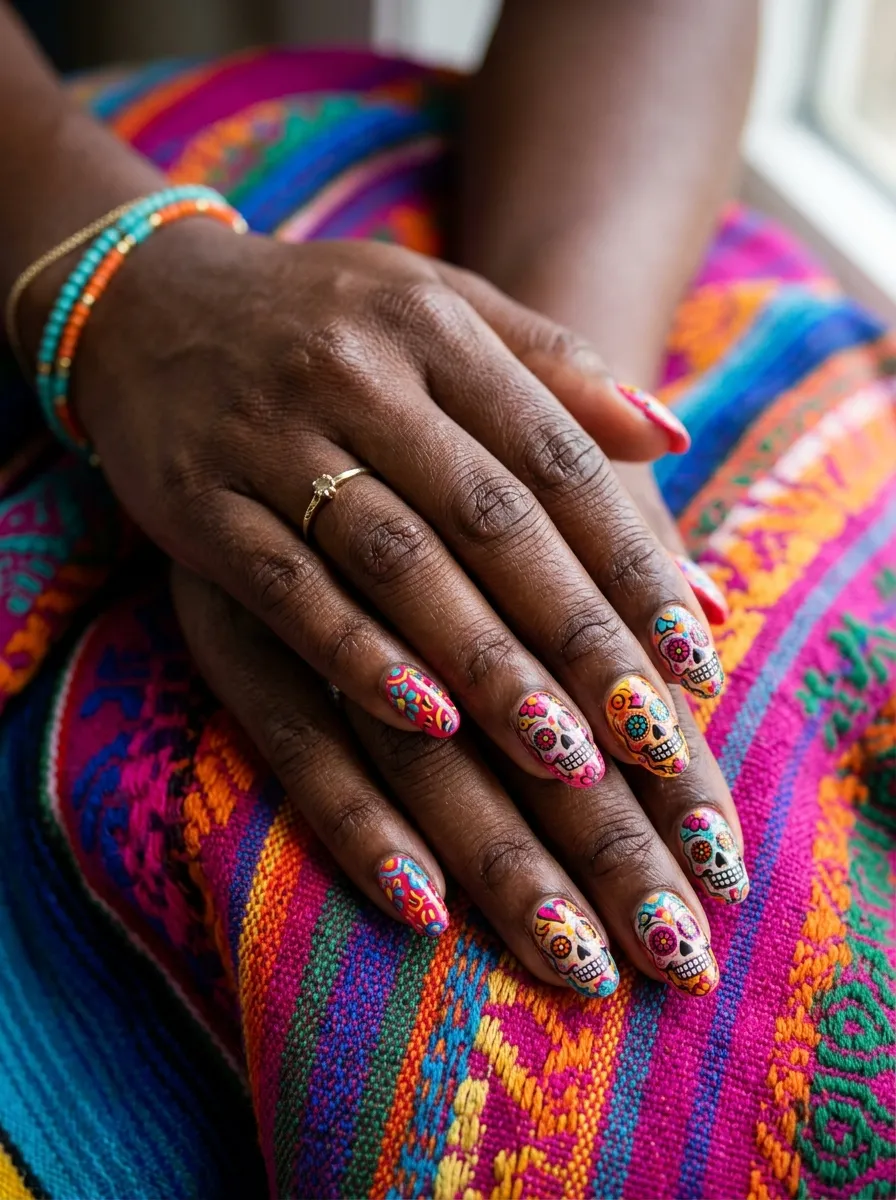 Sugar Skull Nail Art