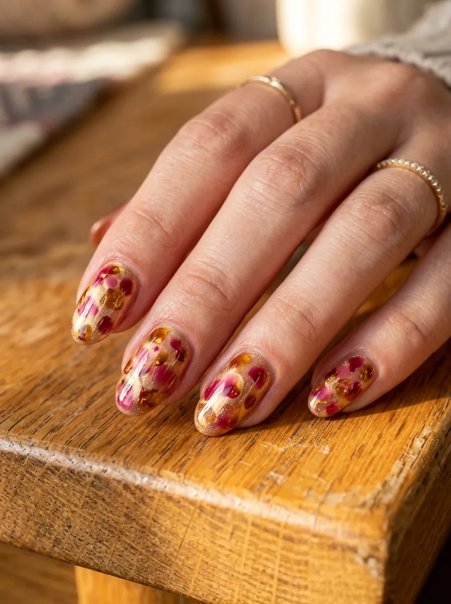 Tortoiseshell Nails in Bold Colors