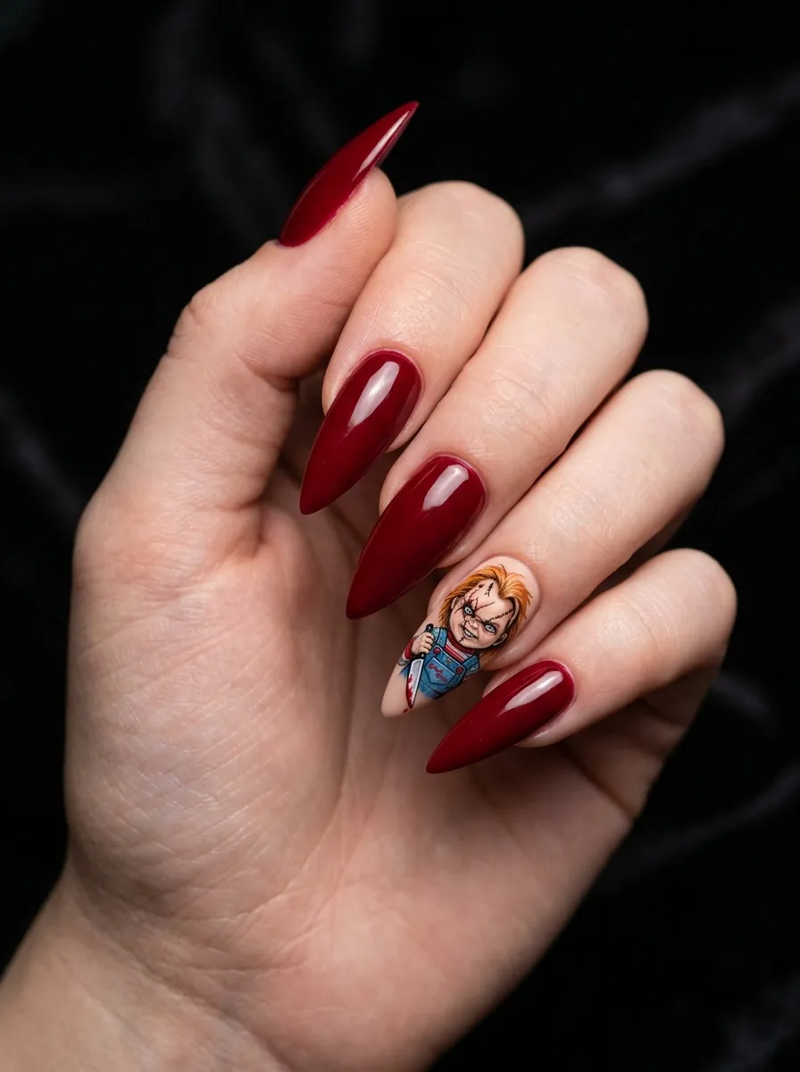 Wanna Play Nails (Text Accent Design)