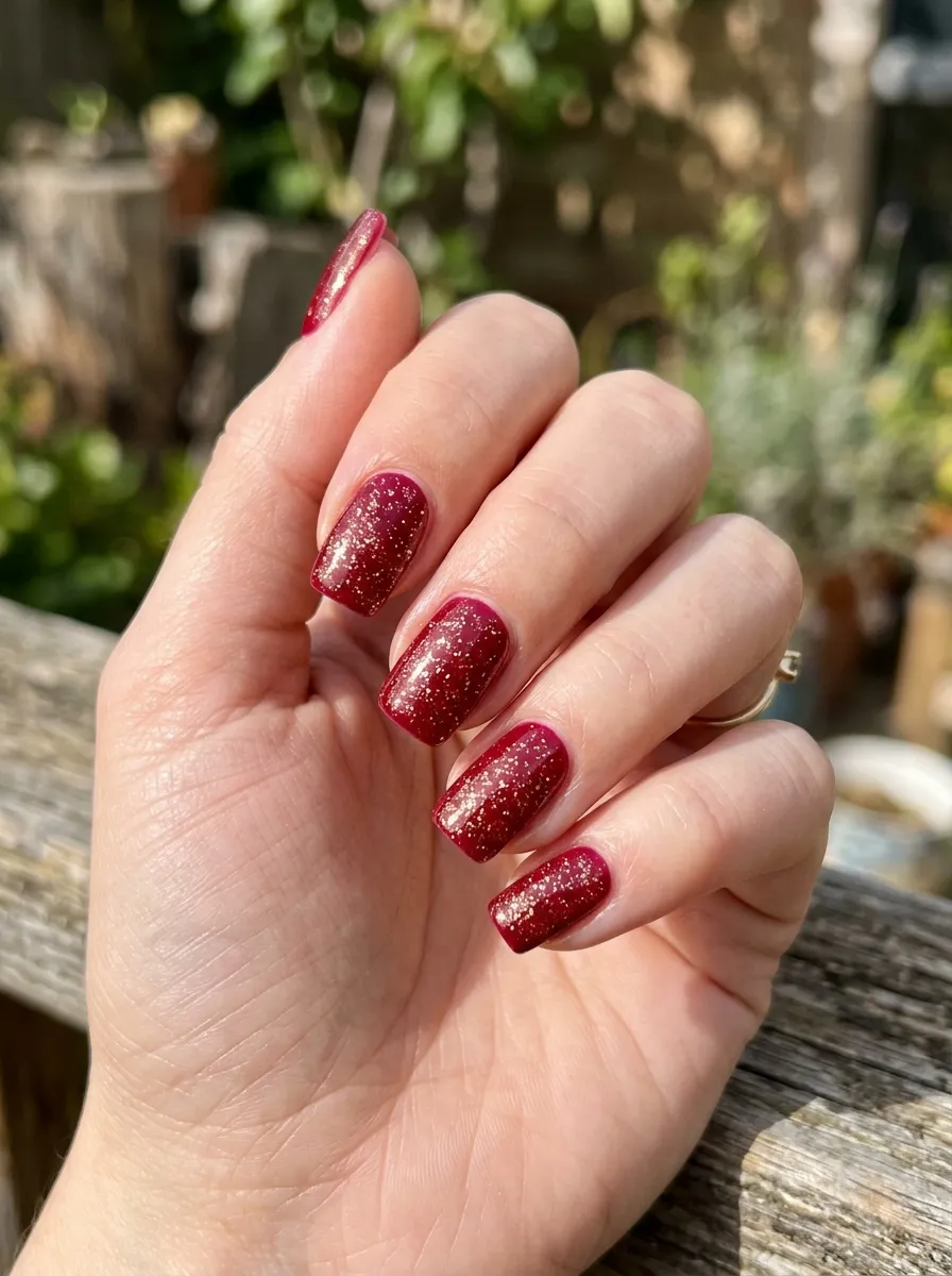 Crimson Glitter Topper