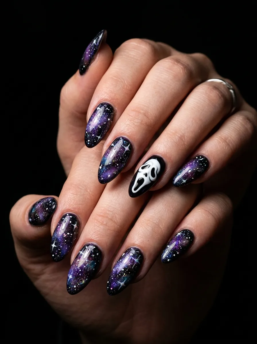 Galaxy Horror Nails