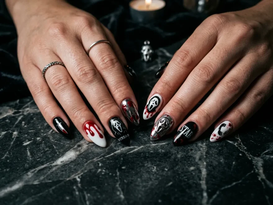 Ghostface Nail Ideas