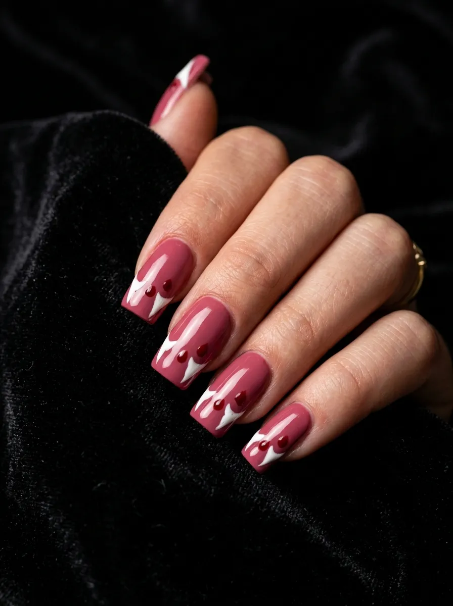 Pink Vampire Fang Nail Tips