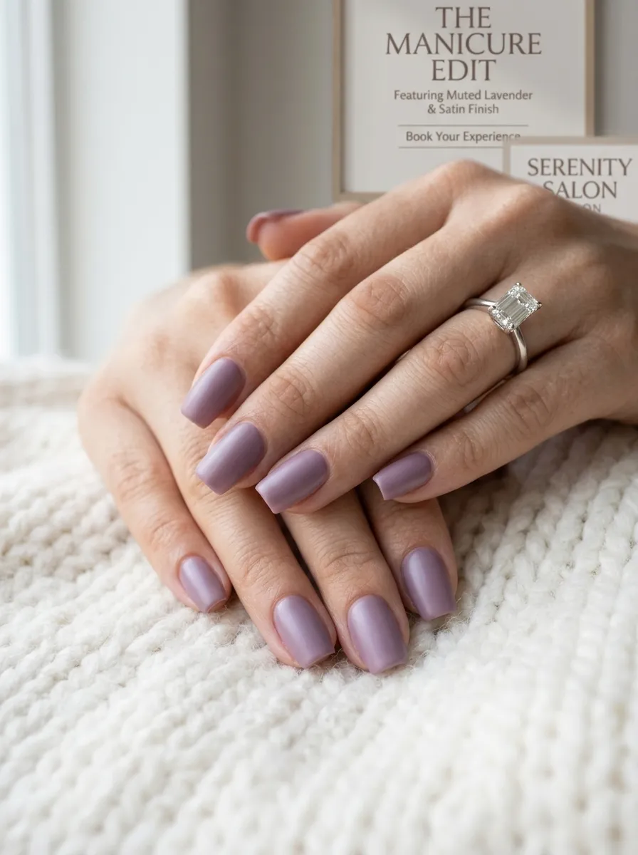 Lavender Square Nails