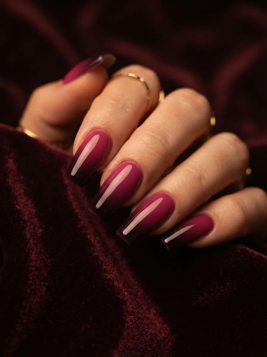Deep Pink to Plum Ombre