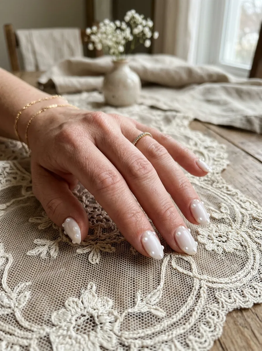 Pearl Embellished Tips