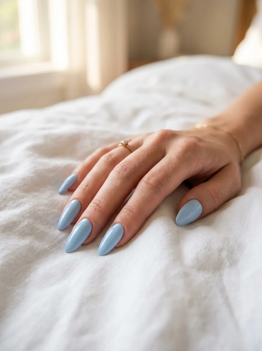 Baby Blue Almond Shape
