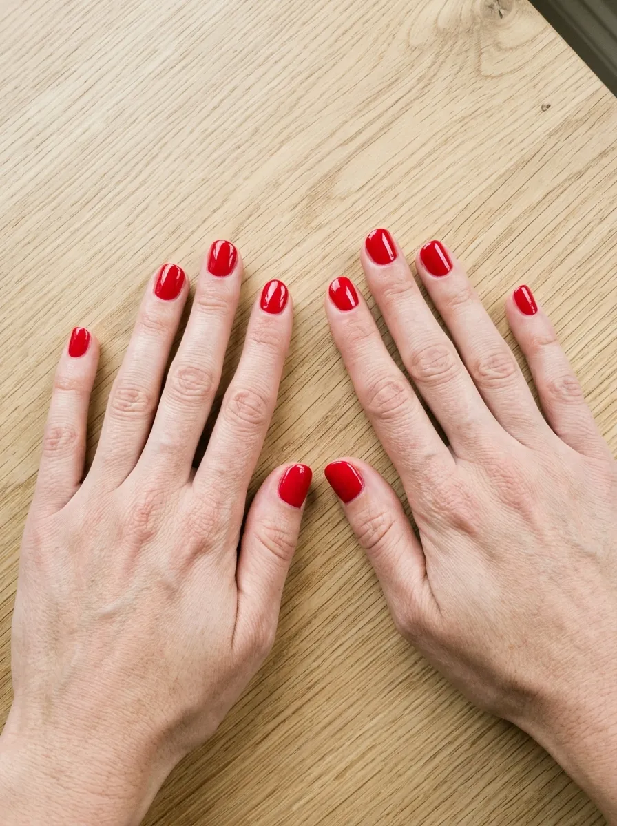 Short Red Nails