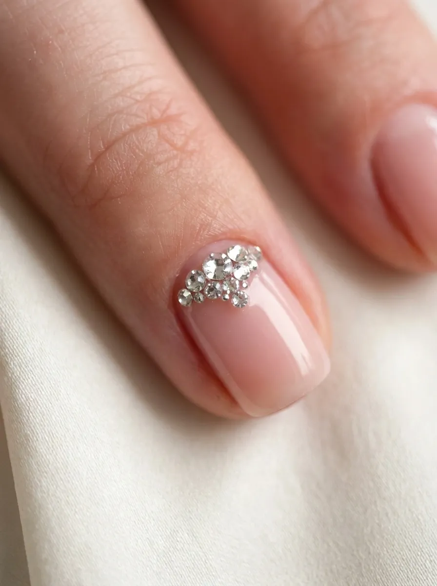 Rhinestone Accent Nails
