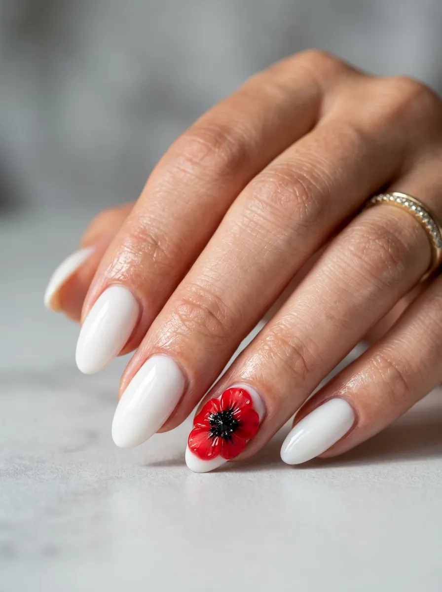 Poppy Red Accent Flower
