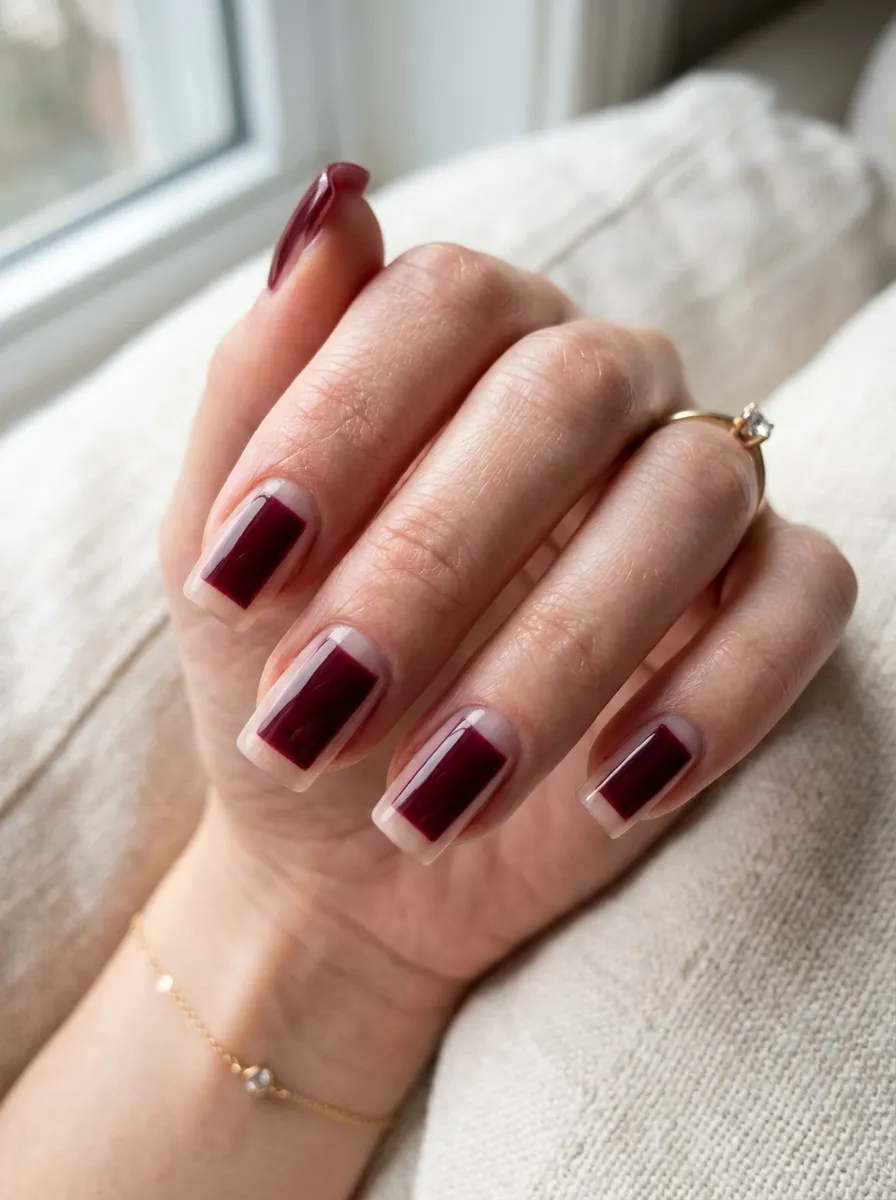 Negative Space Square Nails