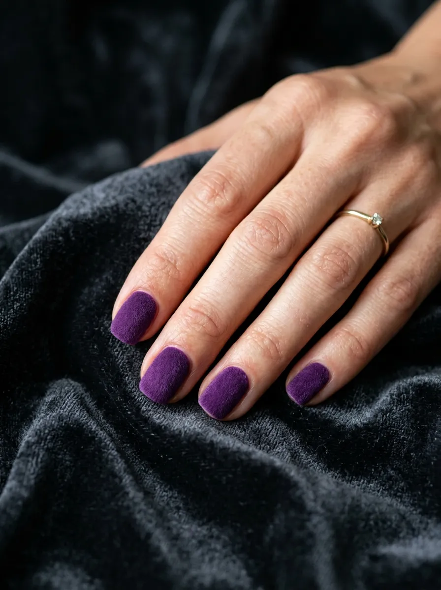 Purple Velvet Matte Manicure