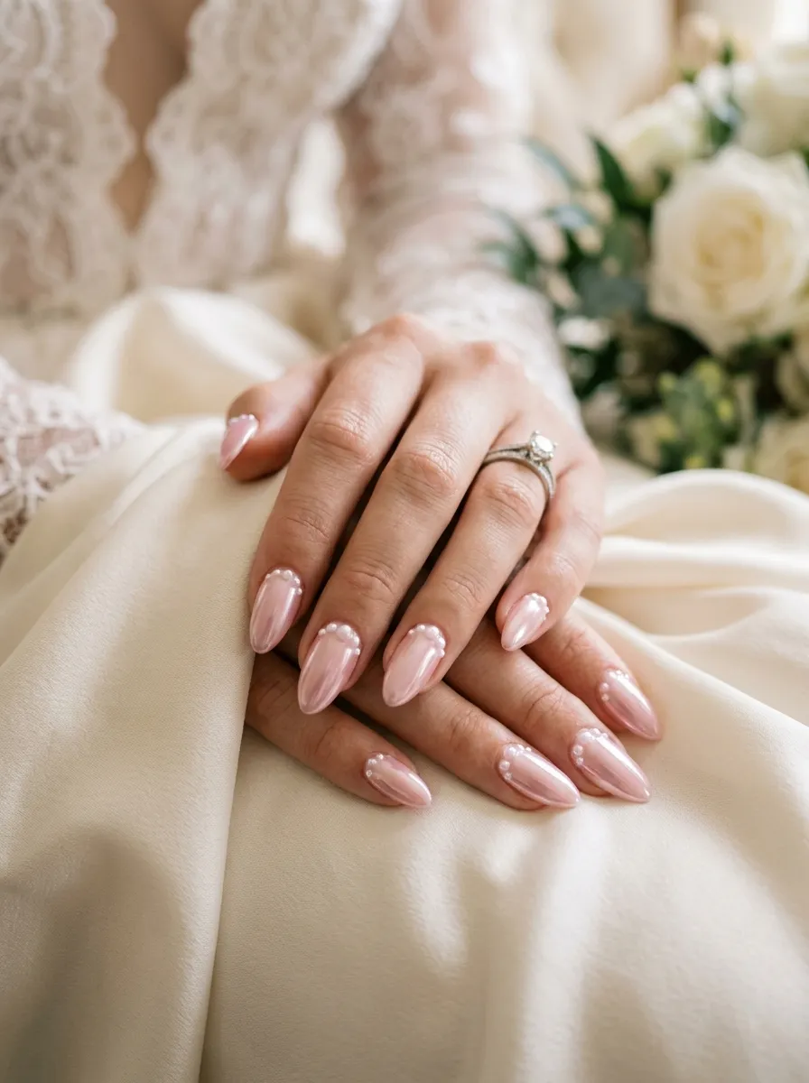 Pink Chrome With Pearl Embellishments