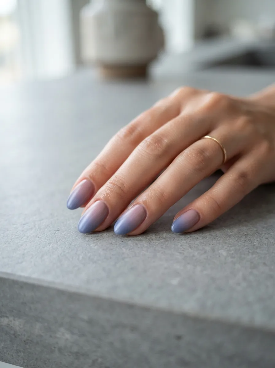 Dusty Pink to Cool-Toned Violet Ombre