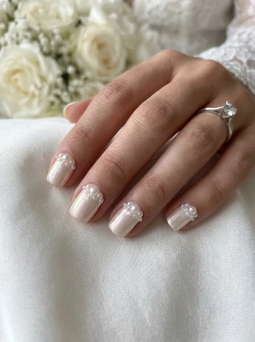 Iridescent Shimmer Nails