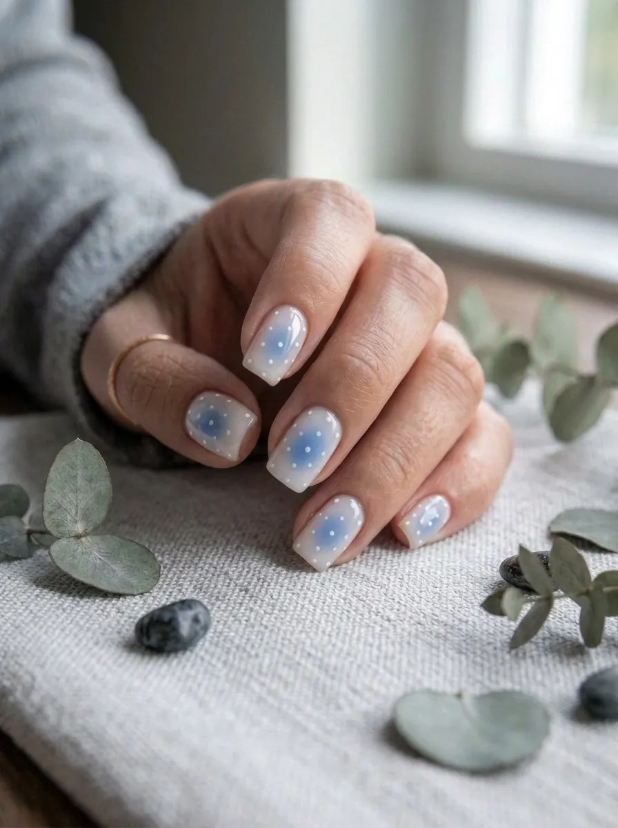 Blue Aura With Tiny White Dots