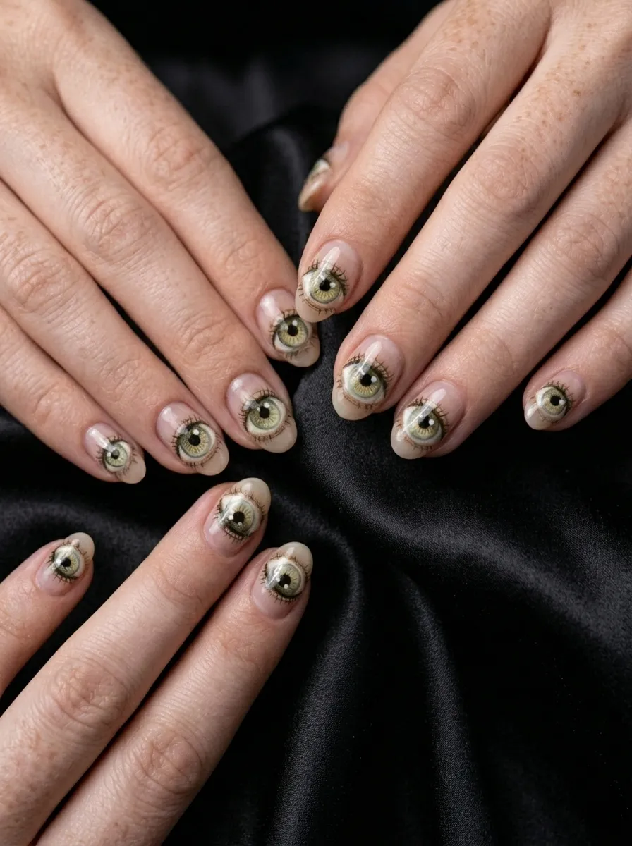Spooky Eye Nail Art