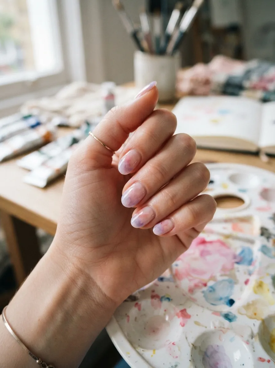 Watercolor Pink to Purple Wash Ombre