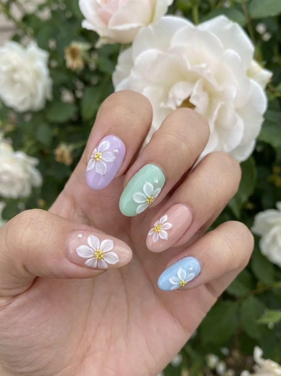 Pastel Color Palette Nails