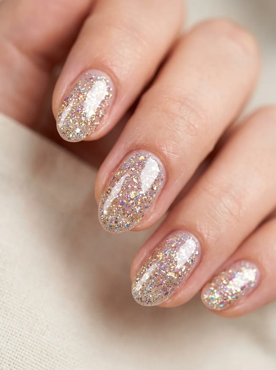 Glitter Underneath Clear Gel
