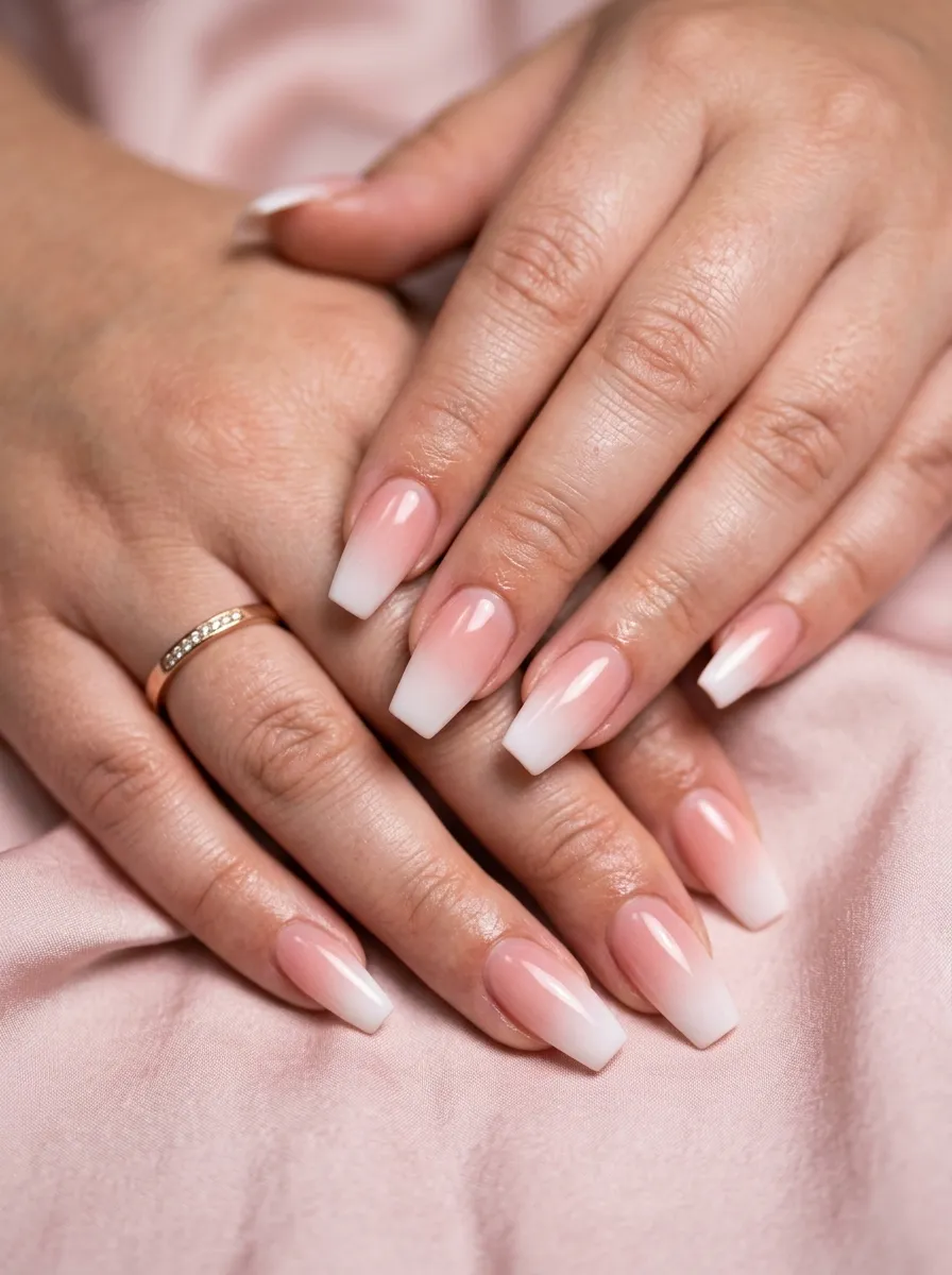 Ombre Coffin Nails