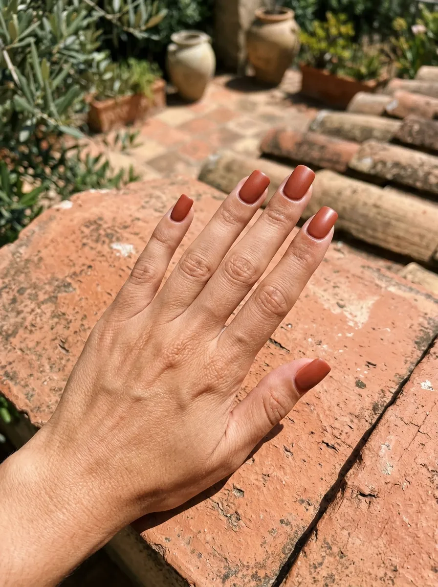 Terracotta Square Nails