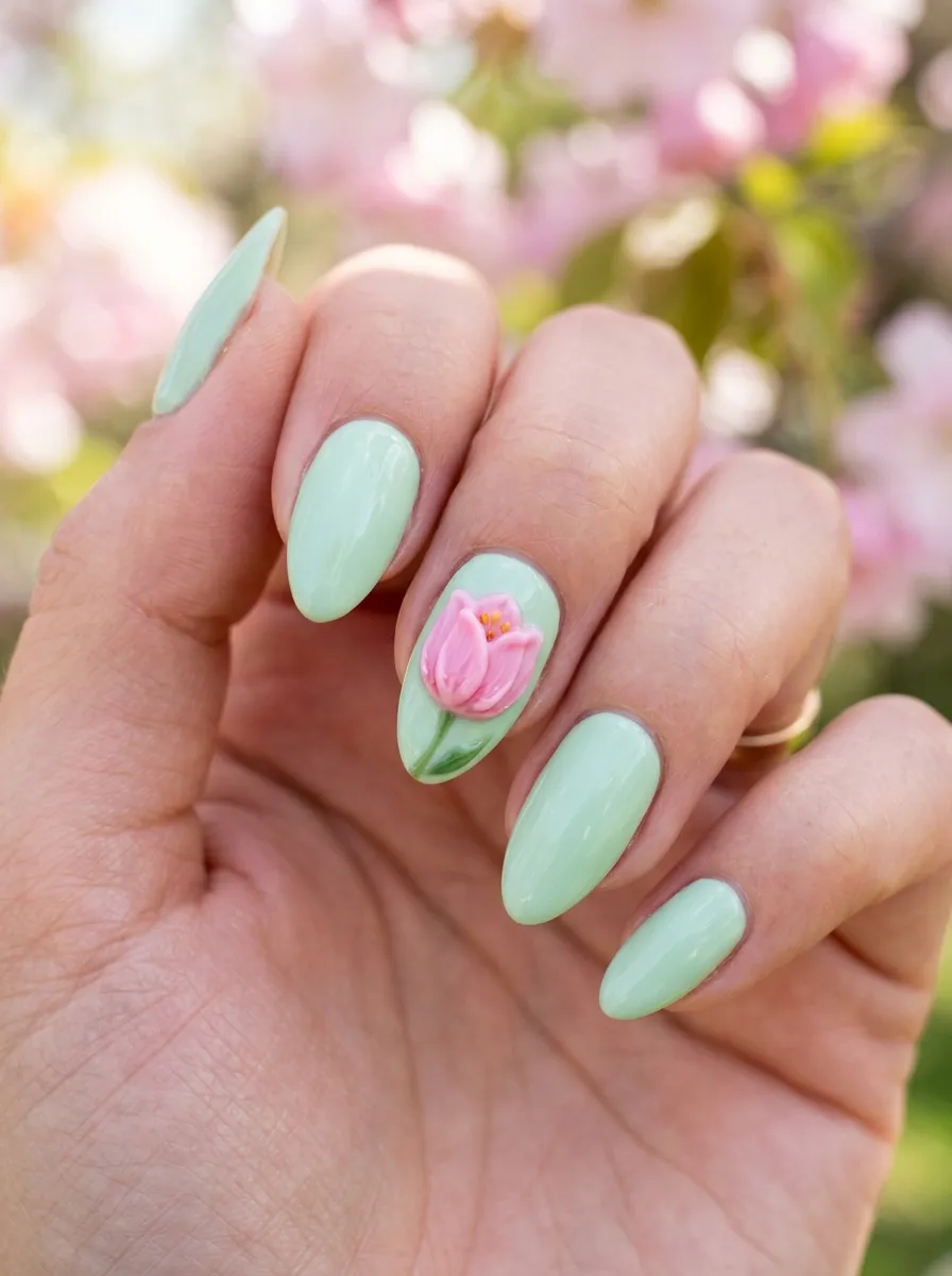 Tulip Spring Nails