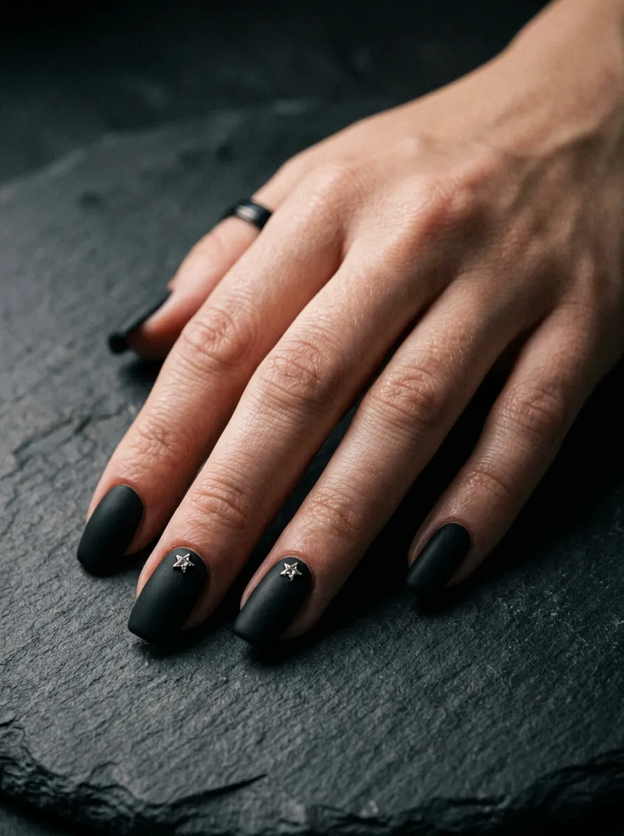 Black with Silver Star Accents