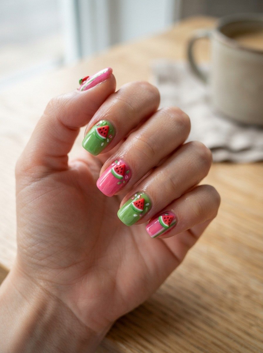 Watermelon Nail Charms