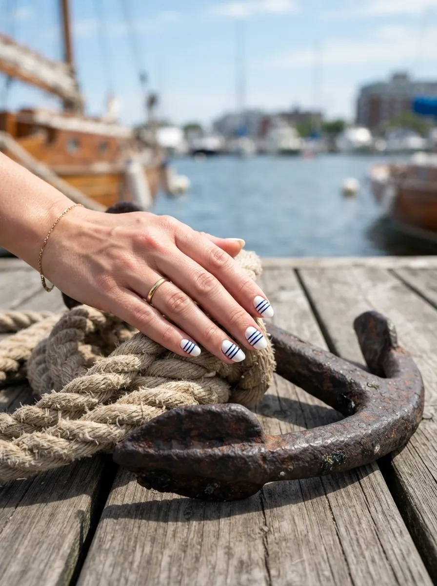 Nautical Stripe Nails