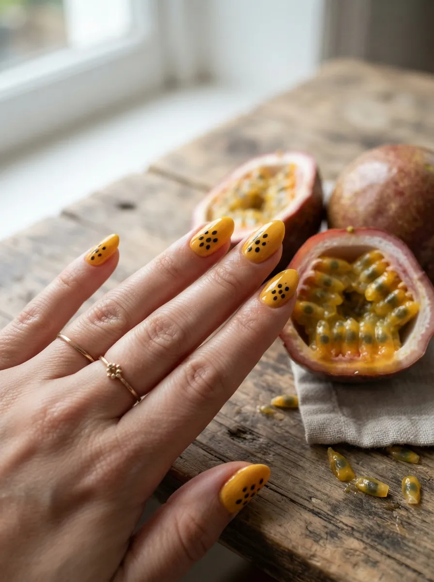 Passionfruit Yellow Nails
