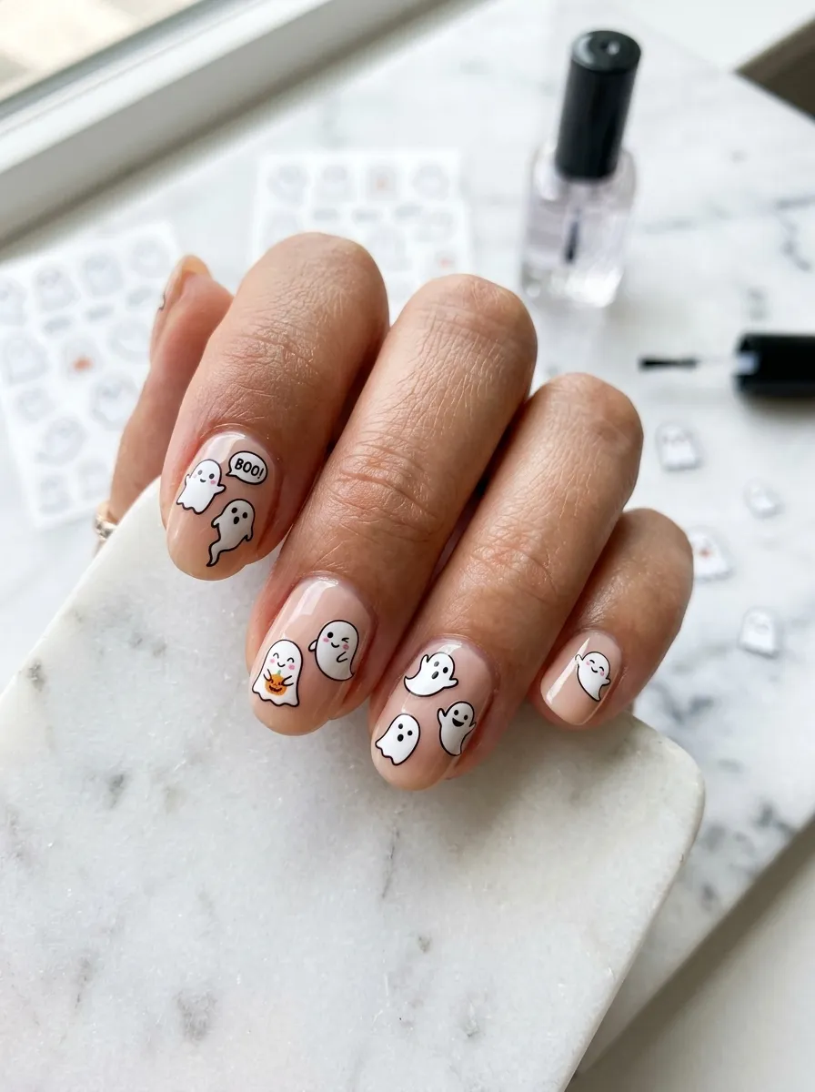 Ghost Nail Decals and Stickers