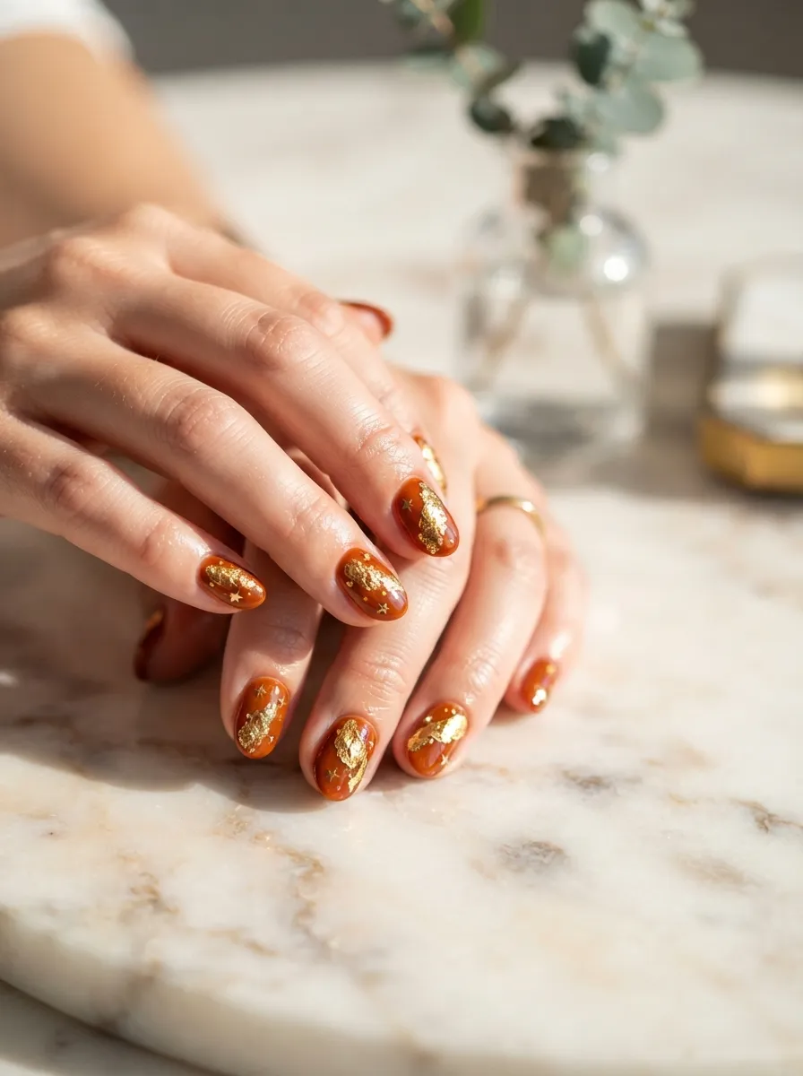 Gold Foil Leo Glam