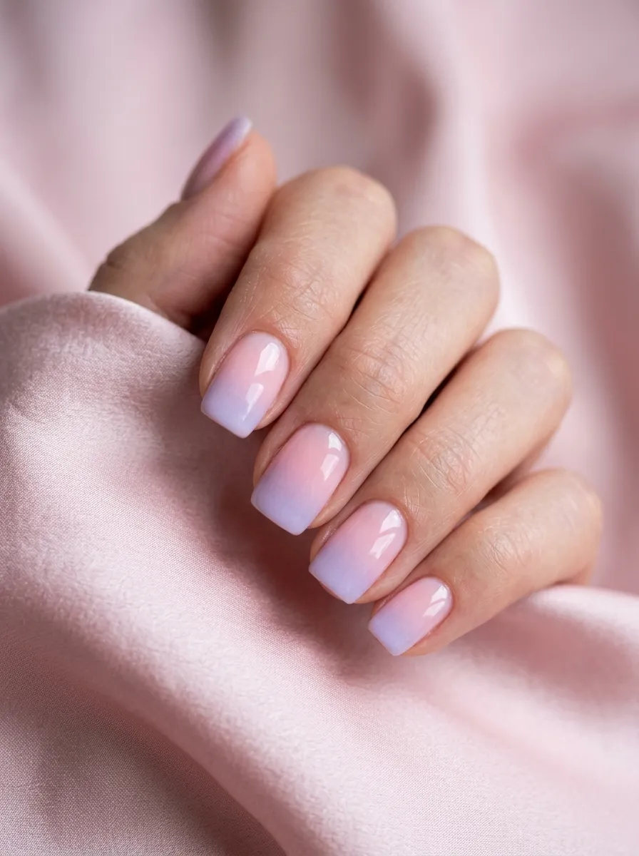 Soft Baby Pink to Lavender Ombre