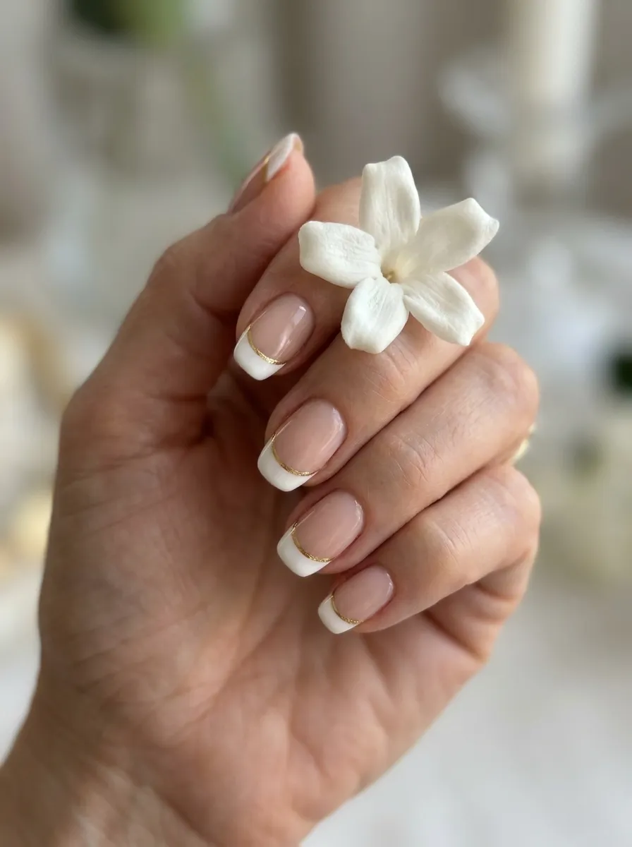 Classic French Manicure with a Twist