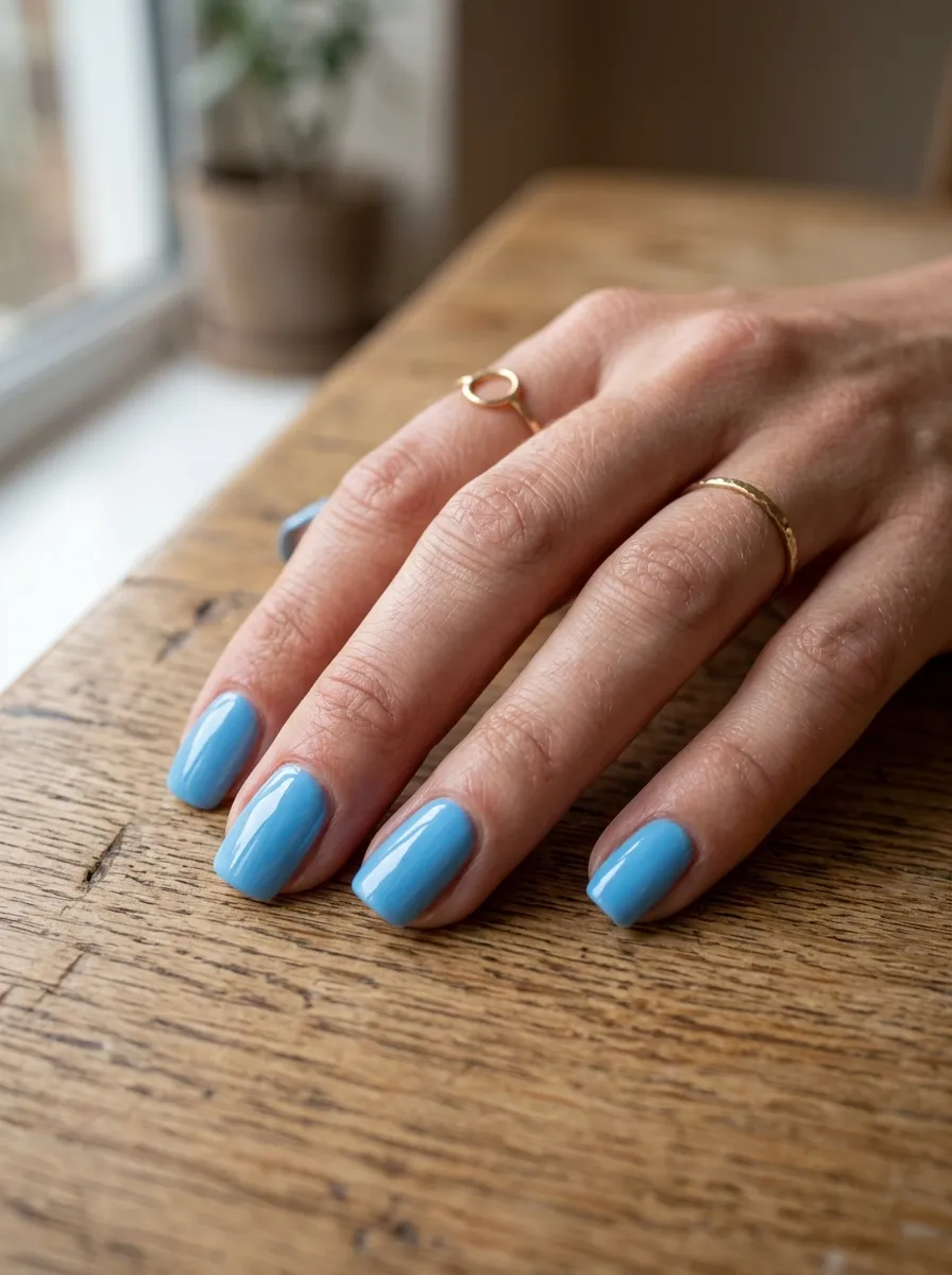 Classic Sky Blue Manicure