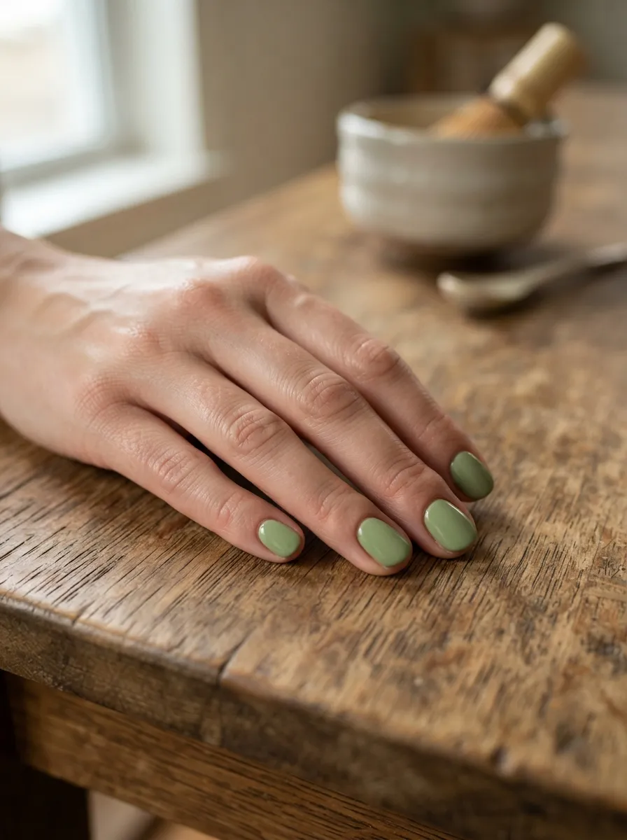 Simple Matcha Green Base Coat