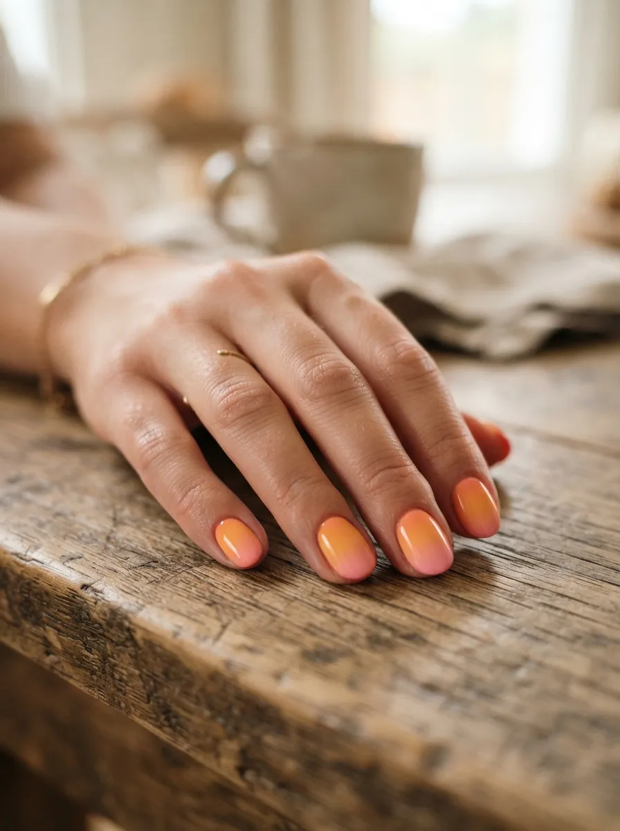 Sunset Ombre Nails