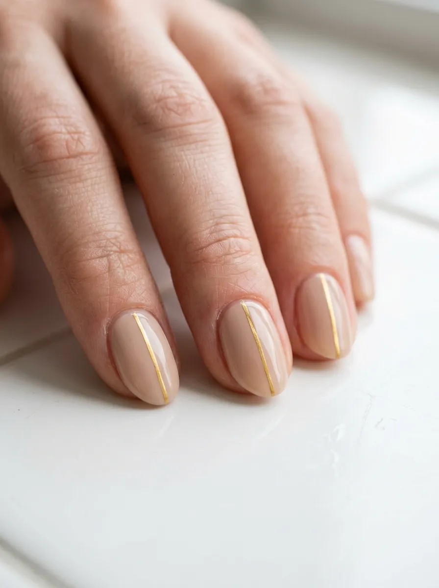 Gel Nails with a Dark Polish