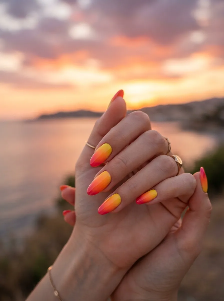 Sunset Gradient Nails
