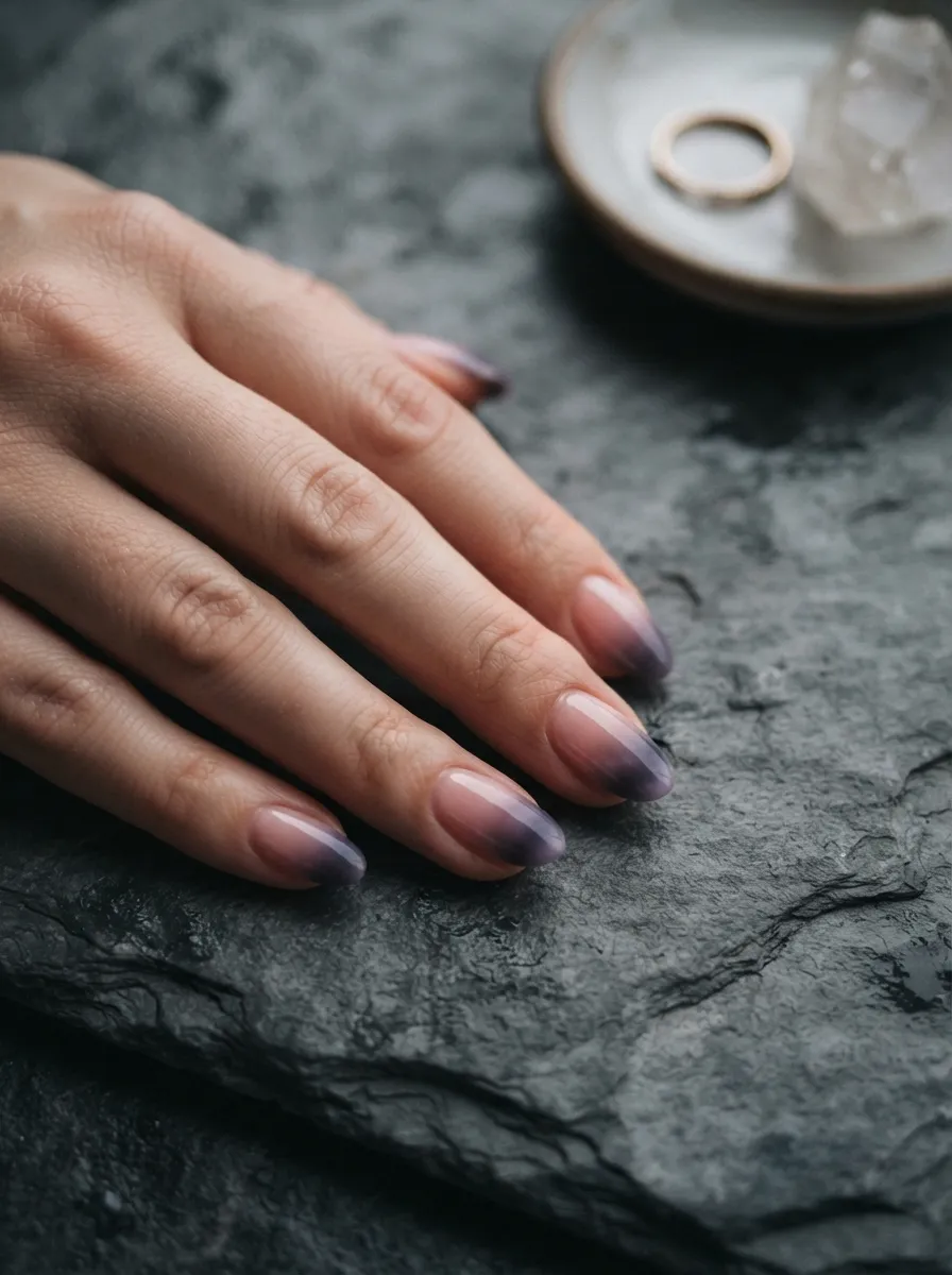 Soft Pink to Smoky Purple Ombre