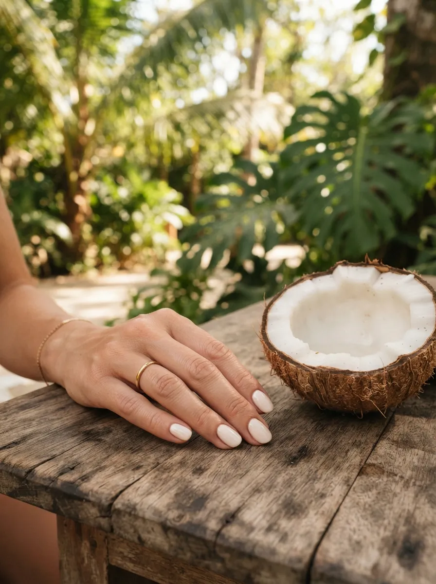 Coconut Cream Nails
