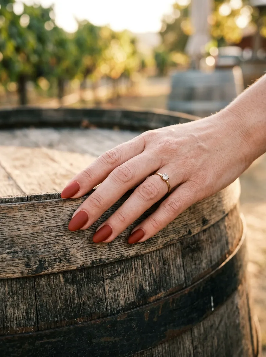 Rustic Red Nails