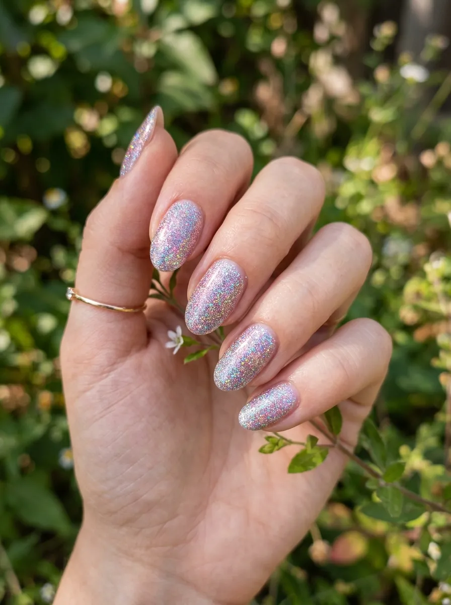 Clear Glitter with Holographic Finish