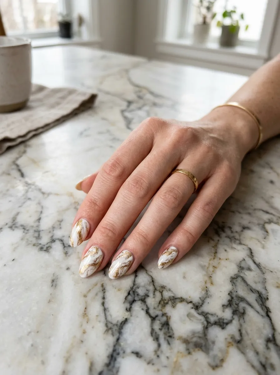 Marble Effect Nails